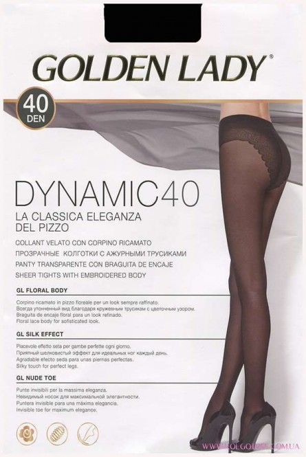 Колготки с ажурными трусиками оптом GOLDEN LADY Dynamic 40