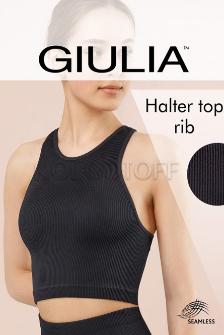 Топ бесшовный в рубчик оптом GIULIA Halter TOP Rib