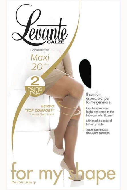 Гольфы женские большого размера оптом LEVANTE Maxi 20 gambaletto