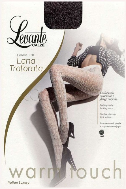 Колготки с шерстью оптом LEVANTE Lana Traforata  Collant LT01
