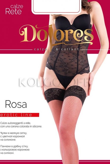 Чулки сетчатые оптом DOLORES Rosa Rete calze erotic line