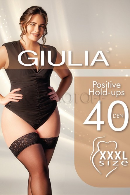 Чулки женские большого размера оптом GIULIA Positive Hold-Ups 40