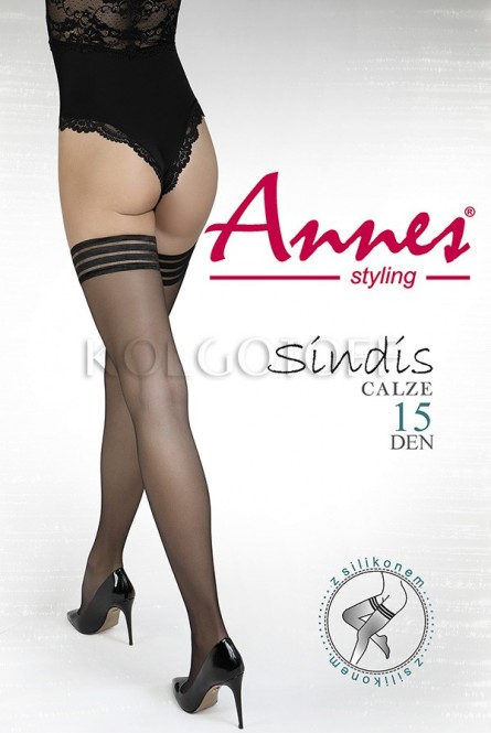 Чулки женские с французской резинкой оптом ANNES Sindis 15