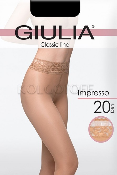 Колготки женские с силиконовым поясом оптом GIULIA Impresso 20