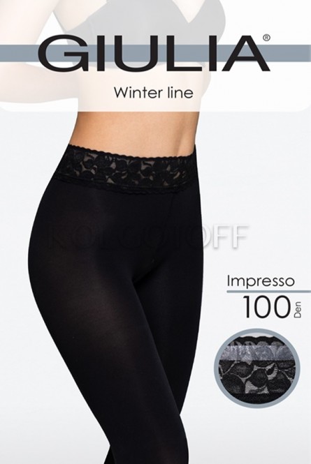 Колготки с силиконовым поясом оптом GIULIA Impresso 100