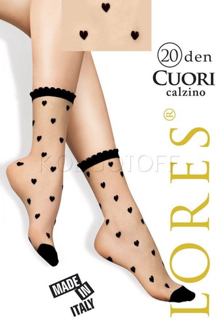 Носки женские с узором оптом LORES Cuori 20 calzino