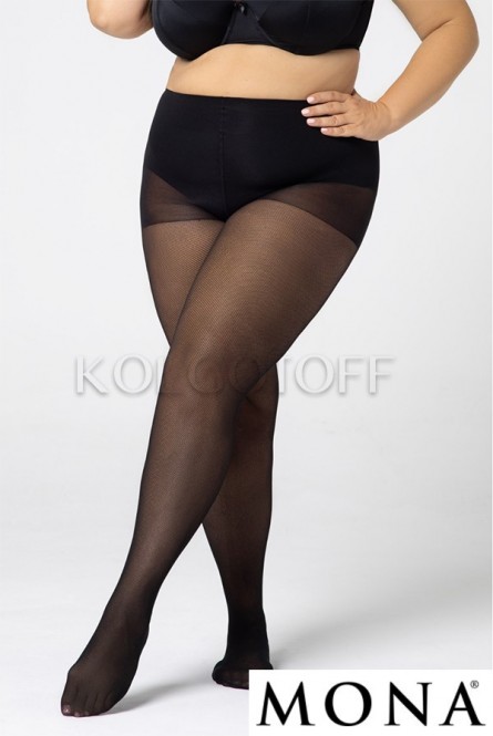 Колготки с узором женские большого размера оптом Mona Sassy 40