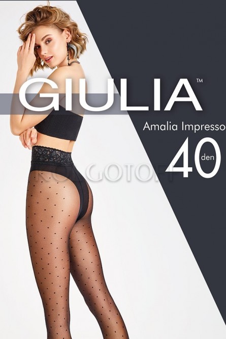 Колготки с силиконовым поясом оптом GIULIA Amalia Impresso 40