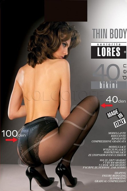 Колготки с моделирующими трусиками оптом LORES Thin Body 40 bikini