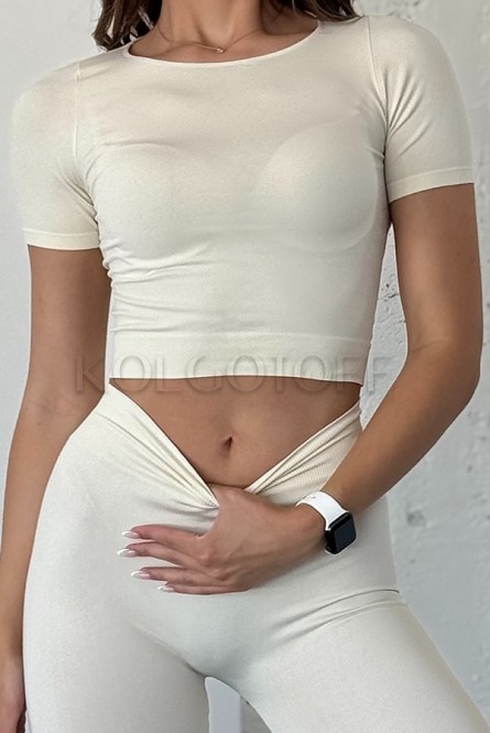 Бесшовная футболка оптом НТФ Crop T-Shirt