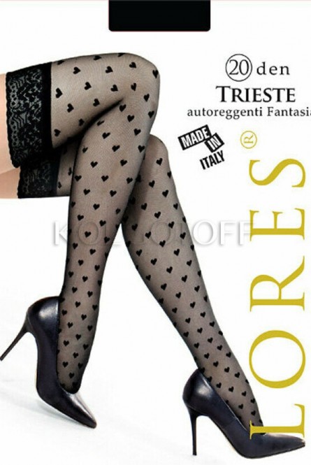 Чулки женские с узором оптом LORES Trieste 20 autoreggenti 