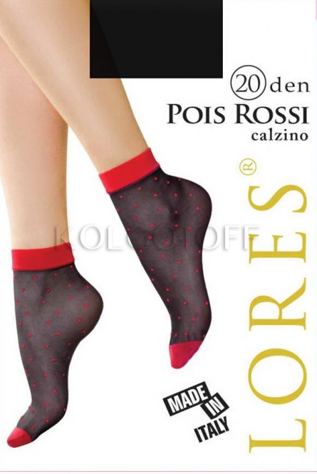 Носки женские с узором оптом LORES Pois Rossi 20 calzino