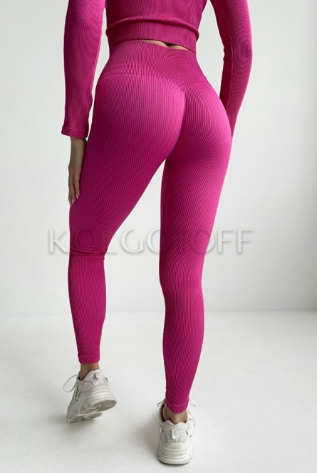 Леггинсы бесшовные в рубчик оптом KOLGOTOFF Leggings RIBBED PUSH-UP