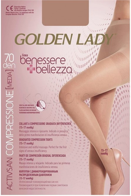 Компрессионные колготки с распределённым давлением оптом GOLDEN LADY Benessere&Bellezza 70