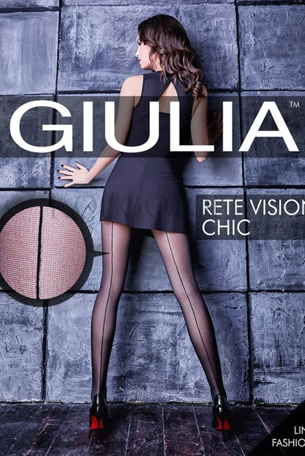 Колготки со швом сетчатые оптом GIULIA Rete Vision Chic 40 