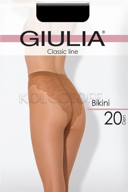 Колготки женские с ажурными трусиками оптом GIULIA Bikini 20