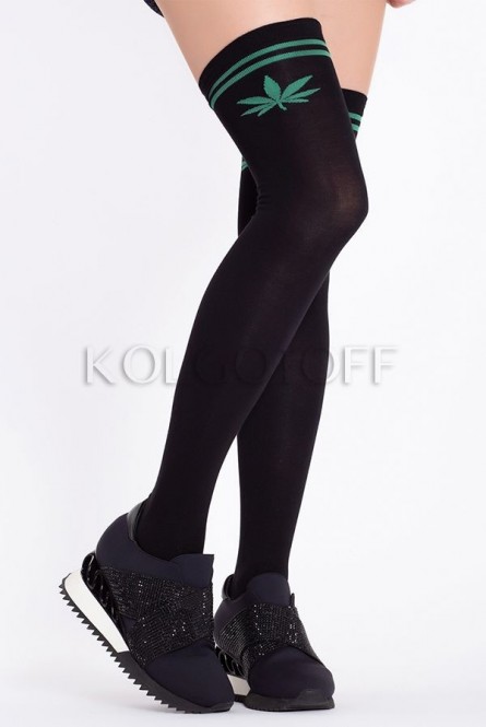 Чулки-ботфорты с узором оптом GIULIA WGL-004