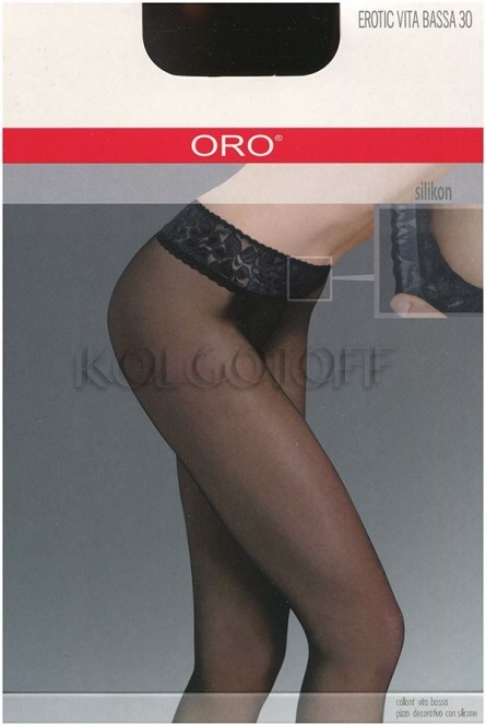 Колготки с силиконовым поясом оптом ORO Erotic Top 30