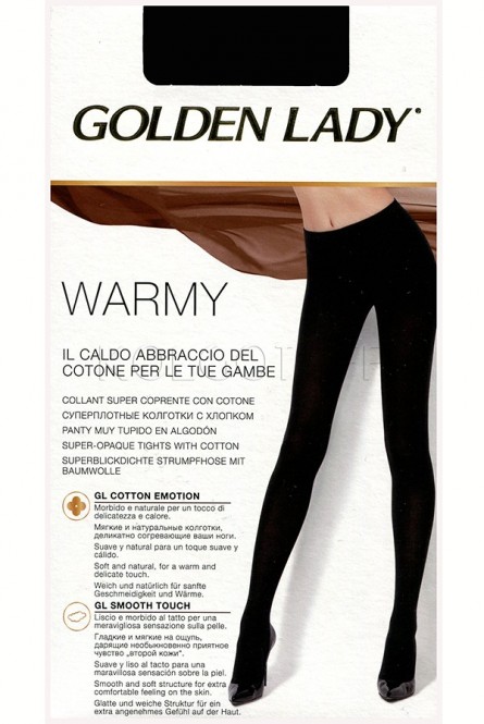 Тёплые колготки с хлопком оптом GOLDEN LADY Warmy