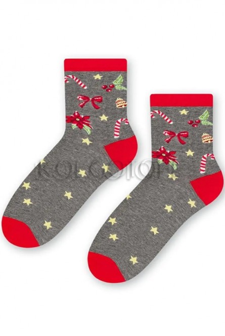 Женские носки с новогодним узором оптом STEVEN ART 136