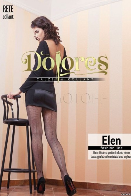 Колготки сетчатые со швом сзади оптом DOLORES Elen rete