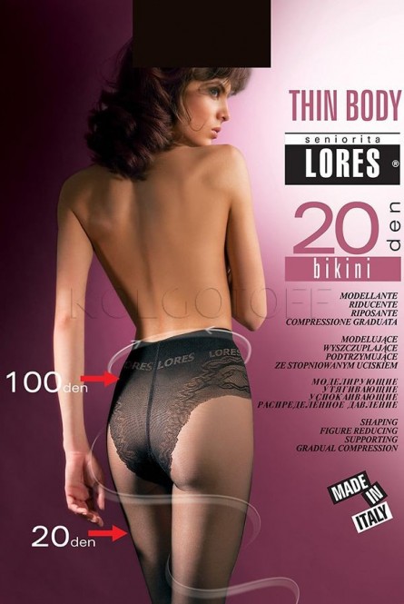 Колготки с моделирующими трусиками оптом LORES Thin Body 20 bikini