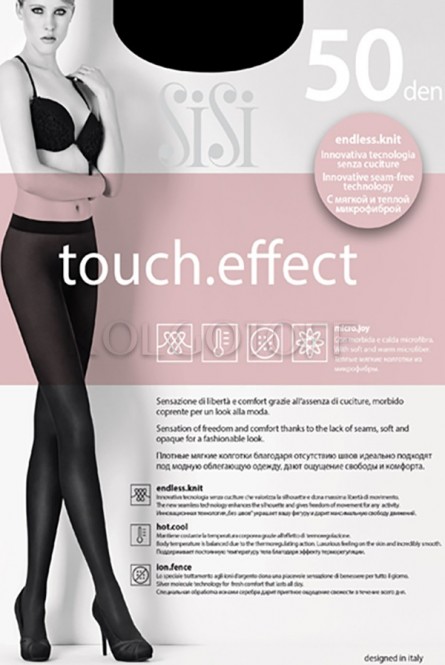 Бесшовные плотные колготки из микрофибры оптом SISI TOUCH EFFECT 50 