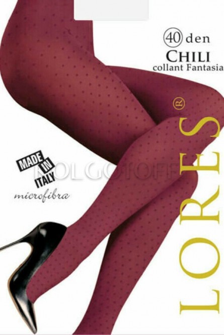 Колготки с узором в точку оптом LORES Chili 40