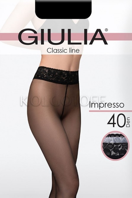 Колготки с силиконовым поясом оптом GIULIA Impresso 40