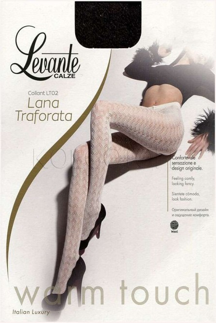 Ажурные шерстяные колготки оптом LEVANTE Lana Traforata Collant LT02