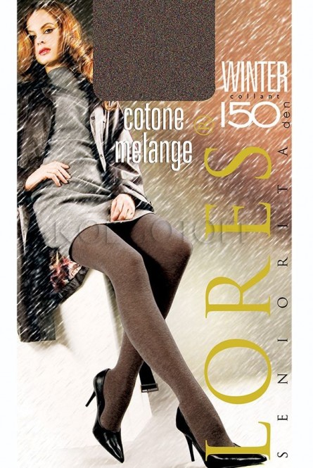 Тёплые колготки с эффектом меланж оптом LORES Winter 150 Cotton Melange