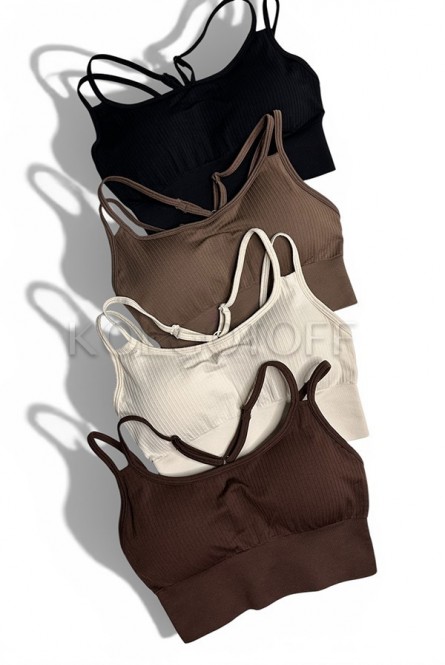 Бесшовный спортивный топ оптом TM KOLGOTOFF TOP Define Ribbed LUXE