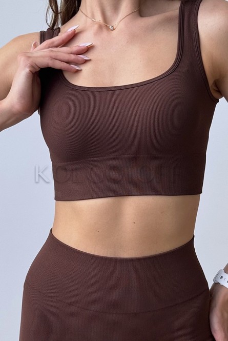 Топ женский бесшовный в рубчик оптом KOLGOTOFF TOP RIBBED LIGHT