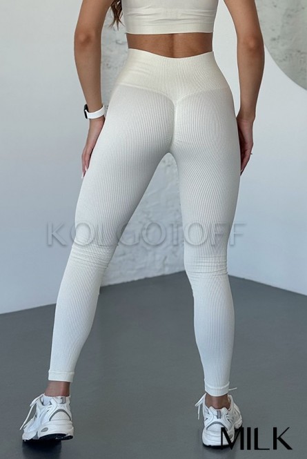 Леггинсы бесшовные в рубчик c пуш-ап оптом НТФ Leggings RIB push-up