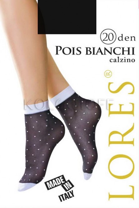Носки женские с узором оптом LORES Pois Bianchi 20 calzino