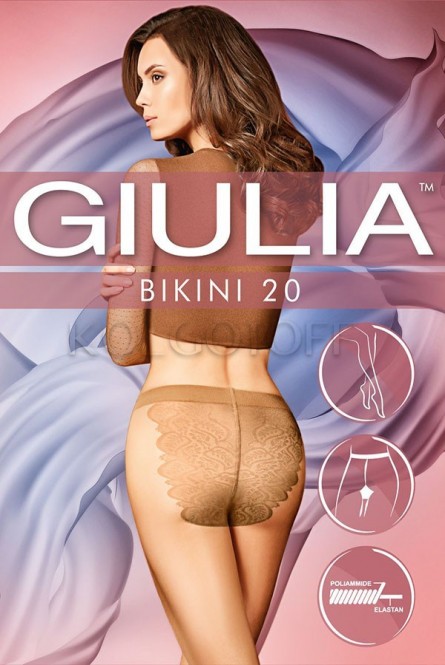 Колготки женские с ажурными трусиками оптом GIULIA Bikini 20