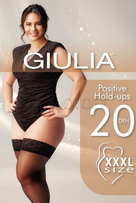 Чулки женские большого размера оптом GIULIA Positive Hold-Ups 20