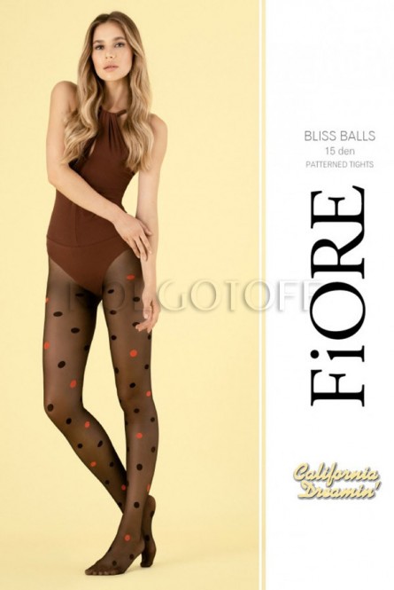 Колготки с узором в цветной горох оптом FIORE Bliss Balls 15