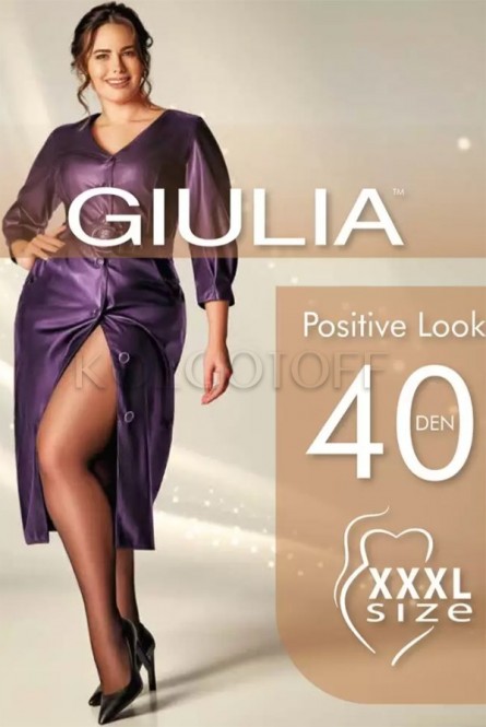 Колготки женские большого размера GIULIA Positive Look 40 XXL