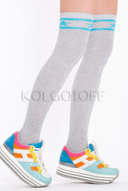 Чулки-ботфорты с узором оптом GIULIA WGL-003