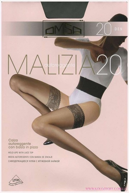 Чулки с ажурной коронкой оптом OMSA Malizia 20