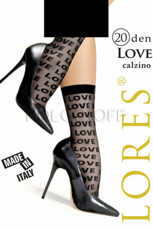 Шкарпетки жіночі з візерунком оптом LORES Love 20 calzino