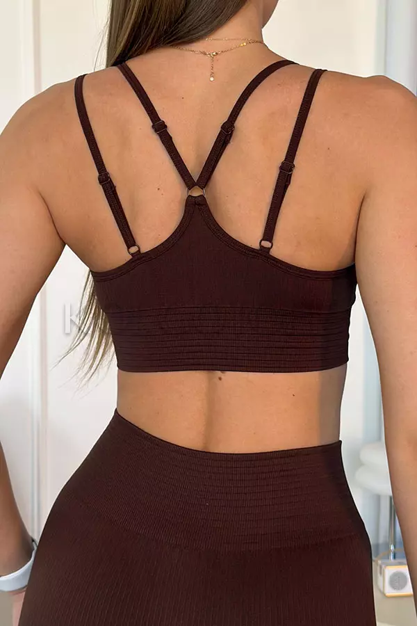 Бесшовный спортивный топ оптом KOLGOTOFF TOP Define Ribbed LUXE