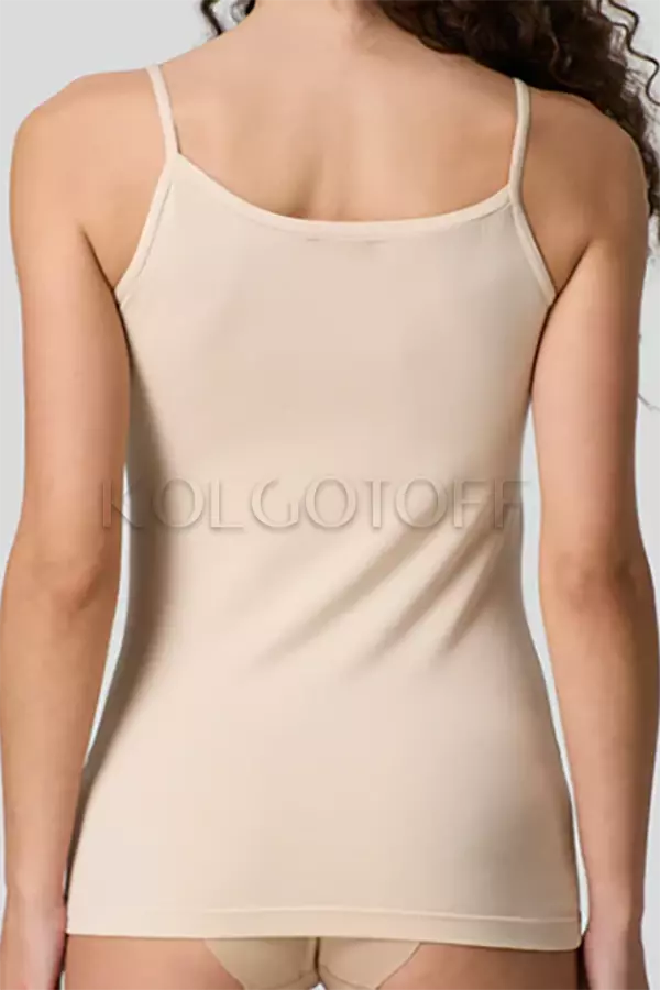 Хлопковая женская майка на узкой бретели оптом JADEA by Intimo Artu 4179