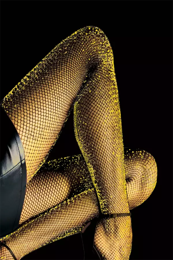 Колготки женские в сетку с люрексом оптом LORES Superstar lurex