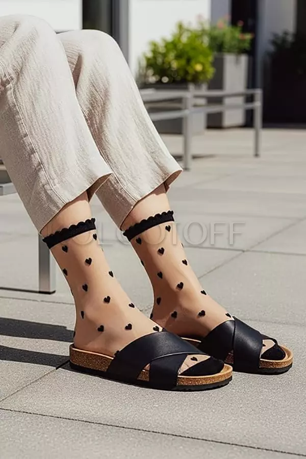 Носки женские с узором оптом LORES Cuori 20 calzino