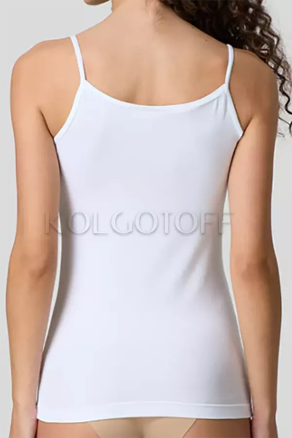 Хлопковая женская майка на узкой бретели оптом JADEA by Intimo Artu 4179