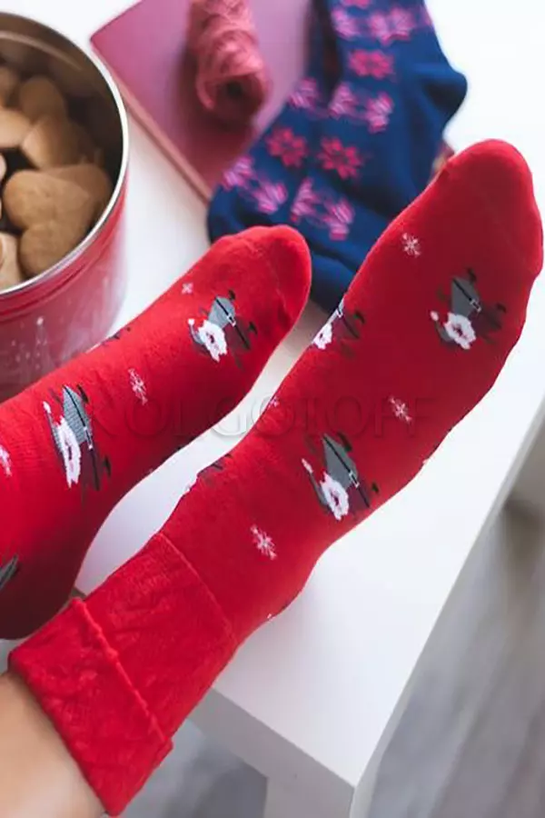 Новогодние женские носки оптом STEVEN ART 030