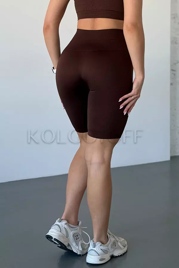 Бесшовные велосипедки с широким поясом оптом KOLGOTOFF TRACKS High Waisted