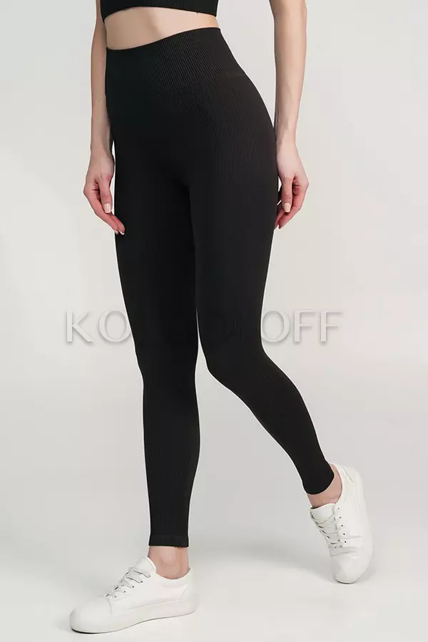 Леггинсы бесшовные в рубчик оптом GIULIA Leggings RIB model 02 без пуш ап
